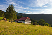 Farm at the path to Kleiner Arbersee, Bavarian Forest, Bavaria, Germany