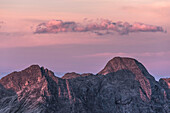 Alpenglow, Summit Cross, Sunrise, Long Distance Hiking, Mountain Landscape, Summit, Hiking Holiday, Nature, Mountain Tour, Mountain Panorama, Hiking Trails, Allgaeu, Alps, Bavaria, Oberstdorf, Germany