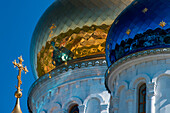 Detail of the Cathedral of the Nativity Russian Orthodox church at Victory Plaza in Yuzhno-Sakhalinsk, Yuzhno-Sakhalinsk, Sachalin Island, Russia, Asia