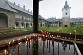 Kerzenhaus im Kloster Neamt in den Karpaten bei Targu Neamt, Rumänien