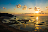 Sunset, Praia do Amado, Carrapateira, Algarve, West Coast, Atlantic Ocean, Portugal