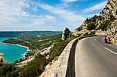 Lake Sainte-Croix, Verdon Gorge, Gorges du Verdon, also Grand Canyon du Verdon, Department of Alpes-de-Haute-Provence, Provence-Alpes-Côte d' Azur, France