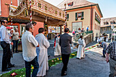 Corpus Christi, Feast of Corpus Christi procession, Flowers, Sipplingen, Lake Constance, Baden-Wuerttemberg, Germany, Europe