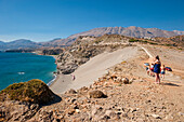 Strand und Küstenlandschaft, Agios Pavlos, Sandy Hill Beach, Kreta, Griechenland, Europa