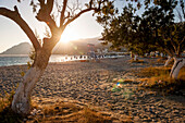 Evening on the beach, sunset, Plakias, Crete, Greece, Europe