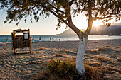 Strand am Abend, Sonnenuntergang, Bucht, Meer, Küste, Landschaft, Plakias, Kreta, Griechenland, Europa