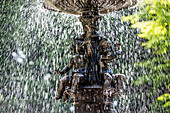 fountain at Stadtgarten botanical garden, Überlingen, Lake Constance, Baden-Württemberg, Germany