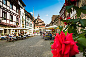 Market square with historic painted houses, historic centre, Stein am Rhein, Canton of Schaffhausen, Switzerland