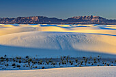 Weiße Sanddünen im ersten Licht, White Sands National Monument, New Mexico, USA