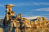 Chocolate-coloured rock formation, Bisti Badlands, De-Nah-Zin Wilderness Area, New Mexico, USA