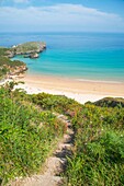 Path to Torimbia beach. Niembro, Asturias, Spain.