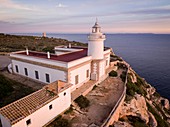 Lighthouse of Cap Blanc Built in 1862. , Llucmajor, Mallorca, balearic islands, spain, europe.