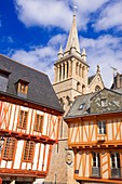 Vannes, City, Old Town and medieval houses, Morbihan, Bretagne, Brittany, France, Europe..