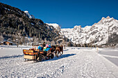 sleigh, winterly landscape, mountains, snow, Werfenweng, Austria, the Alps, Europe