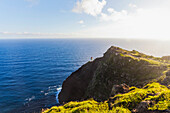 View of the Makapuu Lighthouse from the top of the Makapu'u Lighthouse Trail, East Honolulu; Honolulu, Oahu, Hawaii, United States of America