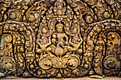 Ancient bas relief at Angkor Wat temple, Siem Reap, Cambodia