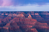 Sunset at Mother Point, Grand Canyon National Park, Tusayan, Arizona, USA