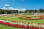 Vienna, Austria, Europe, The Great Parterre, the largest open space in the gardens of Schönbrunn Palace