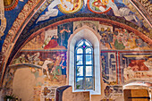 Termeno / Tramin, province of Bolzano, South Tyrol, Italy, Europe, Frescoes in the church of San Giacomo