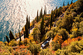 Gardesana Occidentale scenic route, Lake Garda, province of Brescia, Lombardy, Italy