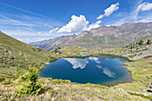 Lago delle Loie in National Park of Gran Paradiso, Cogne, Aosta Valley, Italy