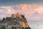 Tropea, Province of Vibo Valentia, Calabria, Italy, Santa Maria dell'Isola at dawn