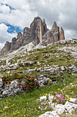 Auronzo, province of Belluno, Veneto, Italy. The Tree Peaks