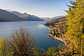 Landscape on the Como lake, Lombardy, Italy, province of Como