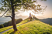 The iconic Jamik church, Jamnik, Kranj, Upper Carniola, Slovenia.