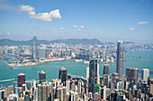 City skyline, viewed from Victoria Peak, Hong Kong, China, Asia