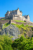 Edinburgh Castle, historic fortress, Castle Rock, Castlehill, Edinburgh Old Town, UNESCO World Heritage Site, Midlothian, Scotland, United Kingdom, Europe