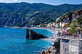 Bay of Monterosso al Mare, province of La Spezia, Cinque Terre, Liguria, Italy, Europe