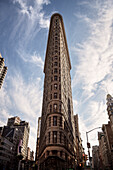 das berühmte Flatiron Building in Form eines Bügeleisens, 5th Avenue, Manhattan, New York City, Vereinigte Staaten von Amerika, USA, Nordamerika