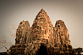 Gigantisches Gopura Eingangstor zu Angkor Thom, Angkor Wat, Siem Reap, Cambodia