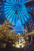 Christmas market at Sony Center, Potsdamer Platz, Berlin