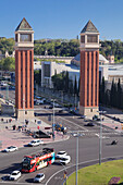 Two Venetian Towers, Placa d'Espanya (Placa de Espana), Barcelona, Catalonia, Spain, Europe