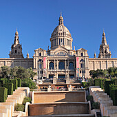 Palau Nacional (Museu Nacional d'Art de Catalunya), Montjuic, Barcelona, Catalonia, Spain, Europe