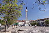 Rossio, Praca Dom Pedro IV, National Theatre Dona Maria II, Baixa, Lisbon, Portugal, Europe