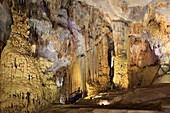 The illuminated interior of Paradise Cave in Phong Nha Ke Bang National Park, Quang Binh, Vietnam, Indochina, Southeast Asia, Asia