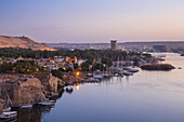 View of Movenpick Resort and River Nile, Aswan, Upper Egypt, Egypt, North Africa, Africa