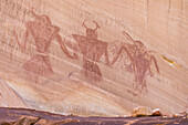Native Pueblo rock art, Lower Calf Creek Falls Trail, Grand Staircase-Escalante National Monument, Utah, United States of America, North America