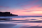 Praia da Borderia beach at sunset, Carrapateira, Costa Vicentina, west coast, Algarve, Portugal, Europe