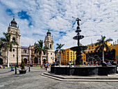 Cathedral of St. John the Apostle and Evangelist, Plaza de Armas, Lima, Peru, South America