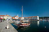 The port of Isola surrounded by the old town, Isola, Slovenia, Europe