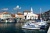 The port of Isola surrounded by the old town, Isola, Slovenia, Europe