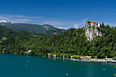 A view of Bled Castle, Lake Bled, Slovenia, Europe