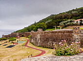 Castle of Sao Filipe (Sao Joao Baptista do Monte Brasil), UNESCO World Heritage Site, Angra do Heroismo, Terceira Island, Azores, Portugal, Atlantic, Europe