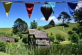 Filmset Hobbiton near Matamata, North Island, New Zealand