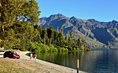 at Wakatipu lake near Queenstown, South Island, New Zealand