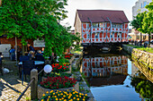 Gewölbe is the name of a listed half-timbered house in the round pit 4 in the Hanseatic city of Wismar, Baltic Sea coast, Mecklenburg-Western Pomerania Germany